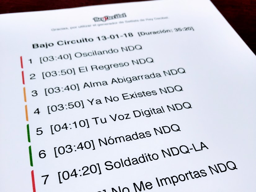 que es un setlist